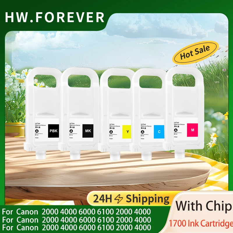 

PFI-1700 PFI1700 Refillable Ink Cartridge With Chip For Canon imagePROGR Pro 2000 4000 4000s 6000 6000s 2100 4100 6100 Printers