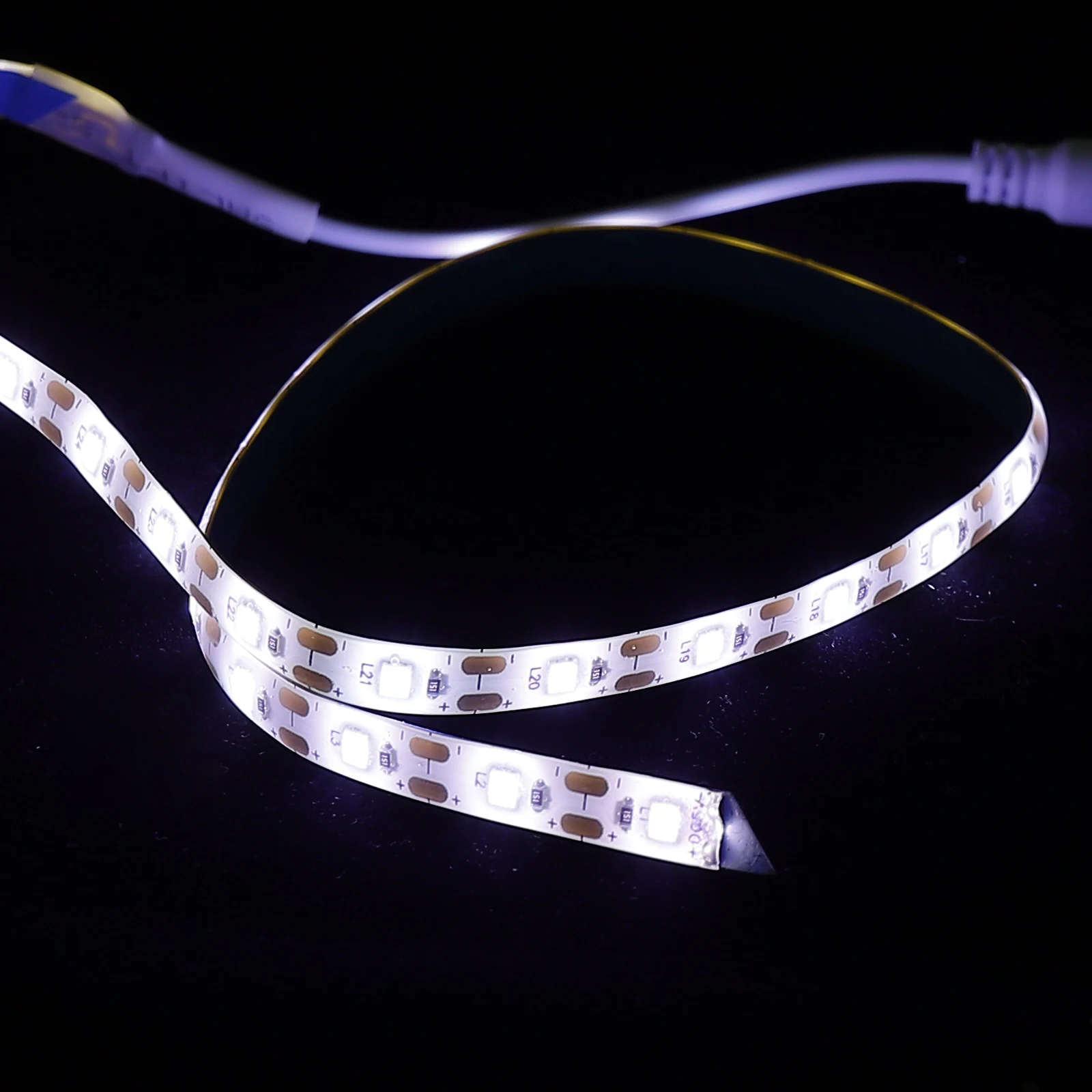 Human Body Induction Case Strip Light Decorative Strip Lamp Bedside Strip Light for Home Bedroom without (Cold W