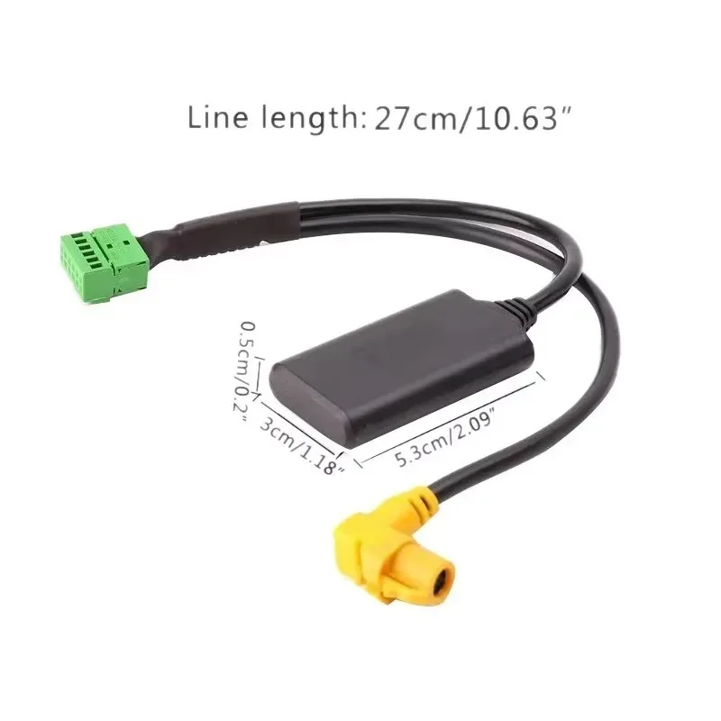 TRD For Audi A4 A6 Q5 Q7 A5 S5 3G AMI 12Pin Bluetooth 5.0 AUX Cable Adapter Wireless Audio Input Replacement view 6