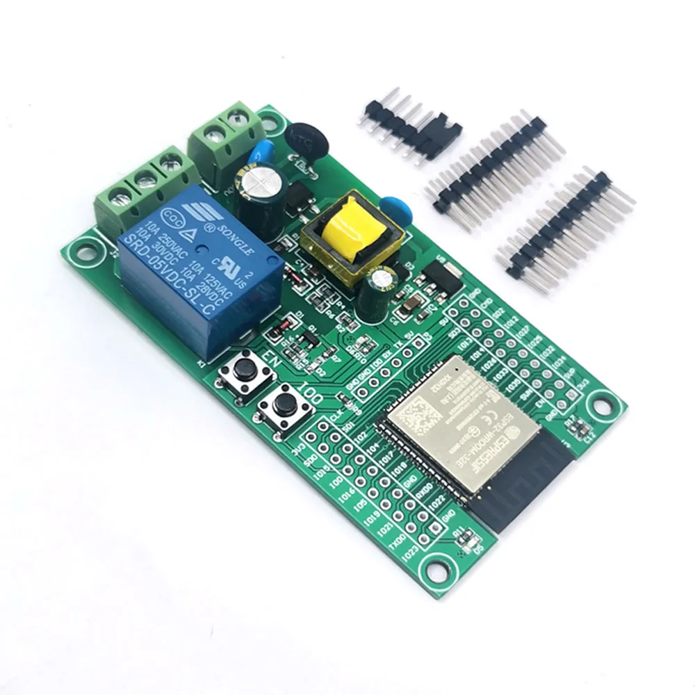 AC powered ESP32 WiFi Bluetooth ble single relay module ESP32 development board I/O port UART program downloadPort 4M Byte Flash