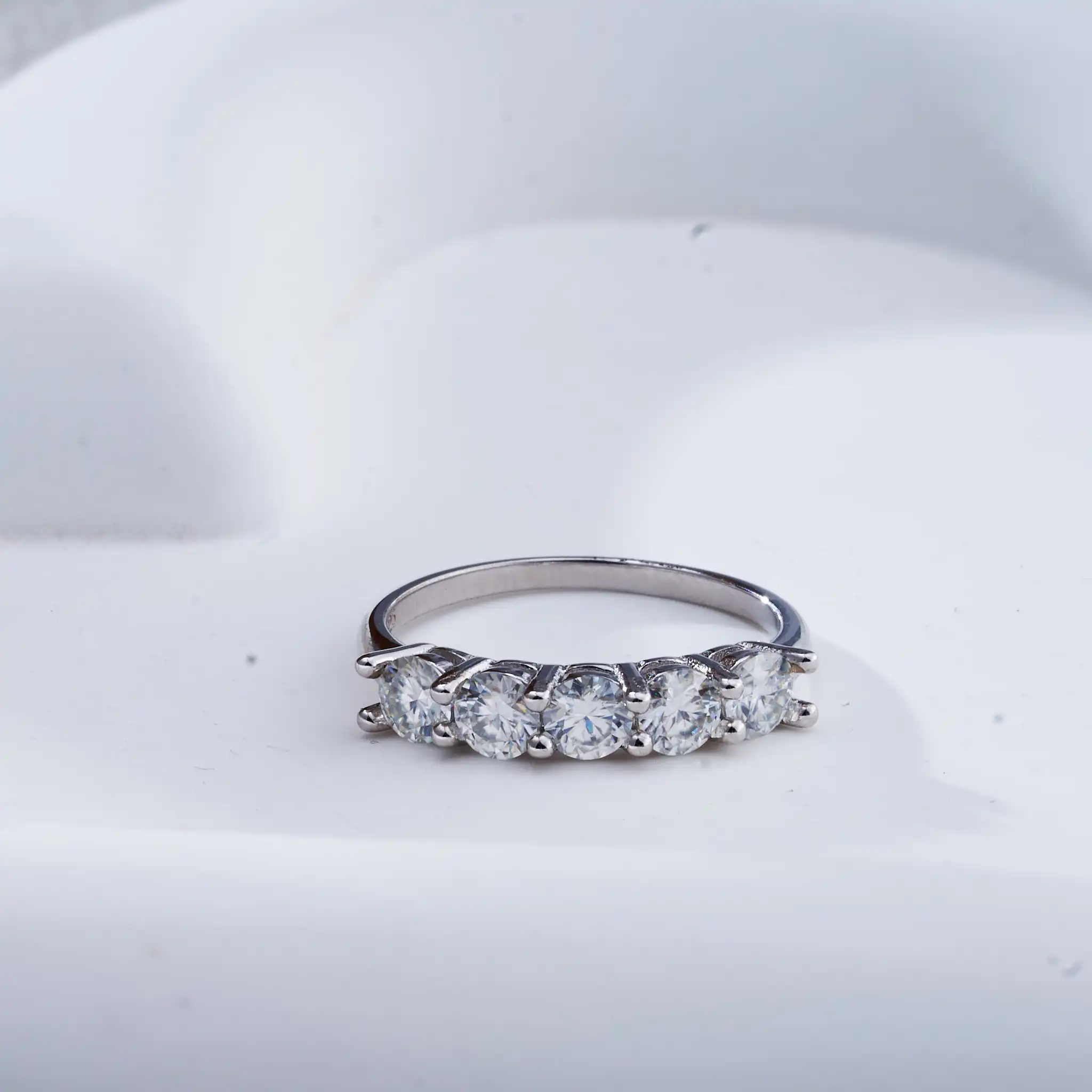 Insgesamt 1,5 Karat Moissanit-Ring für Charm Lady, 925er Sterlingsilber, edler Schmuck, Hochzeits- und Verlobungsringe für Damen und Herren, Größe 5–9