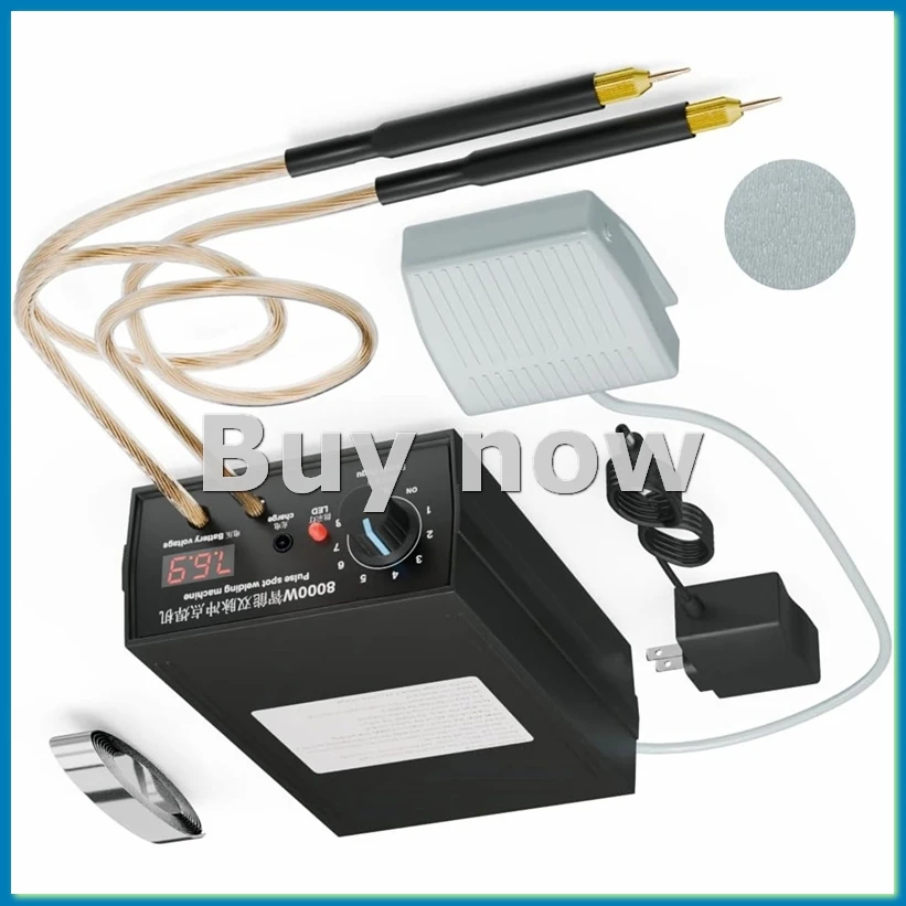 

8000W Battery Spot Welder,DIY Welding Machine Kit,High-Power Spot Welder with Strip for 18650 Battery Pack US-A75P