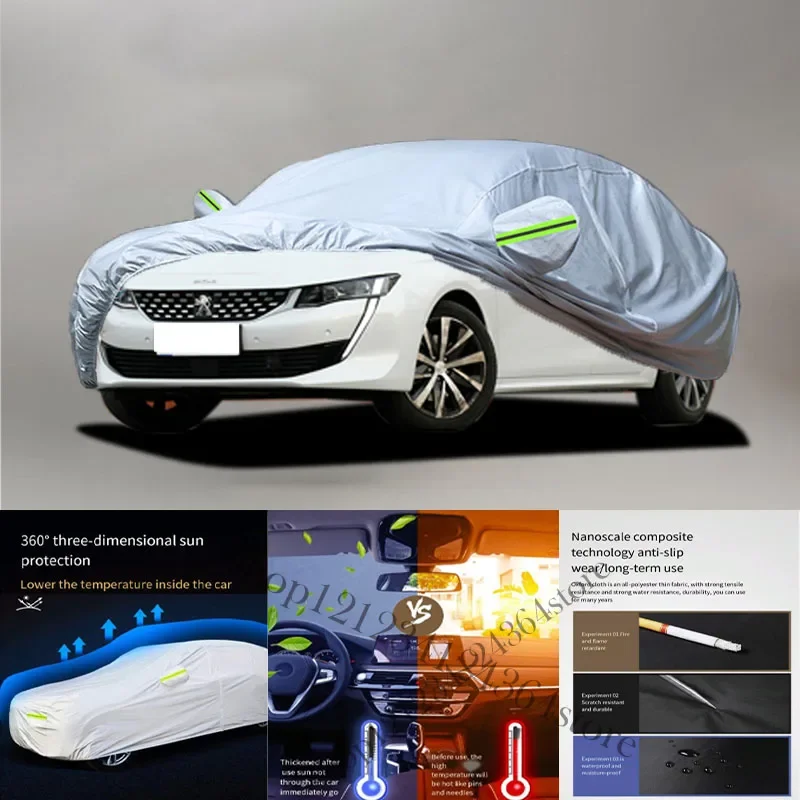 

For Peugeot 508L Auto Anti snow Anti dust Anti-uv Anti peeling paint And Anti Rainwater 210t car cover Car cover Protection