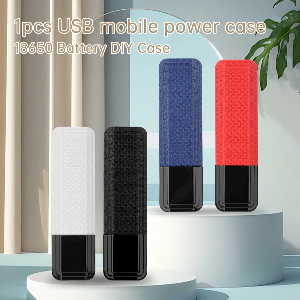 1*18650 Battery Case DIY Power Bank Shell Zestaw Bez Baterii Mini Przenośny Mobilny Pojemnik 1x18650 Obudowa Baterii