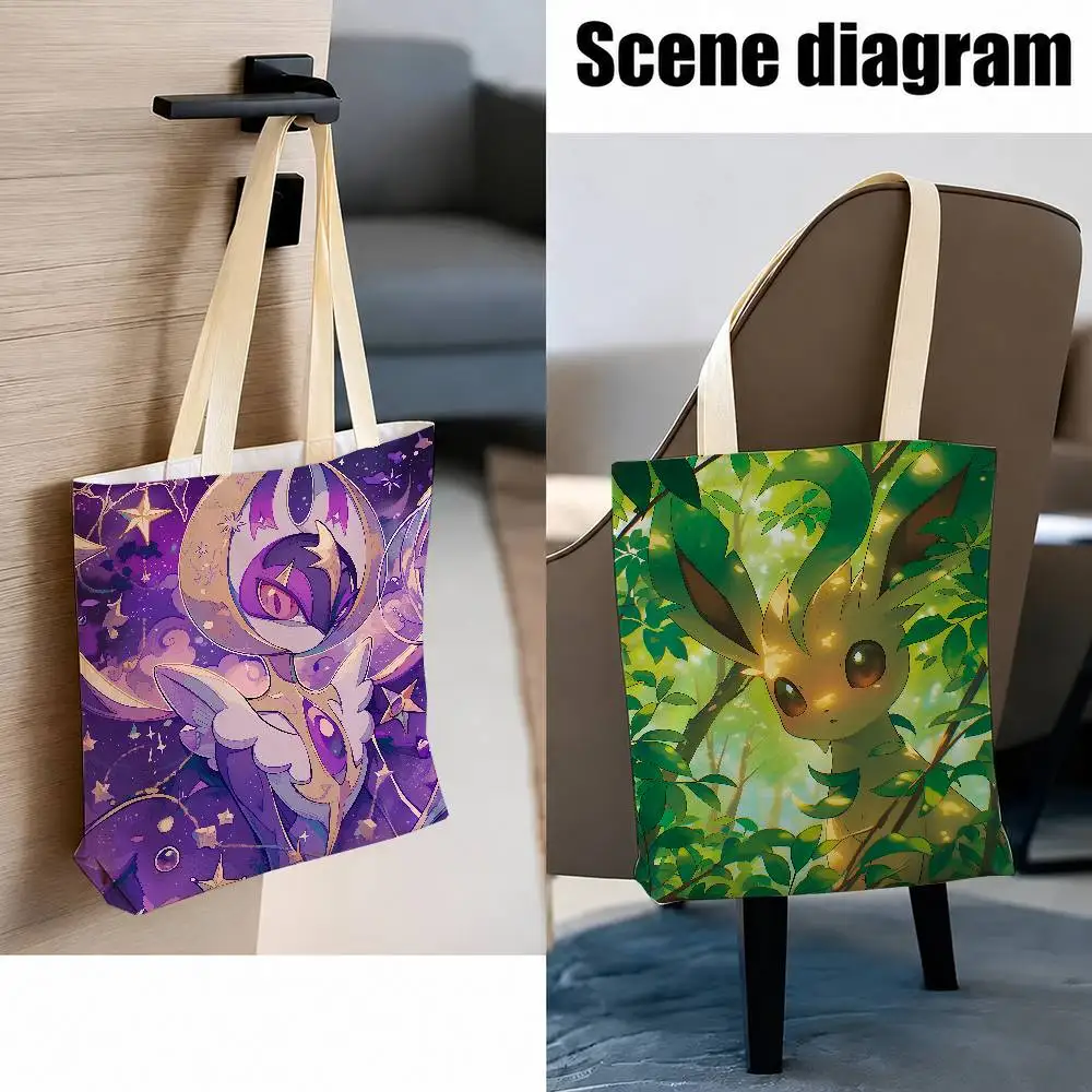 Pokemon Venusaur Storage Bags Tote Bag Travel Summer Beach Shoulder Bag Reusable Grocery Shopping Bag Anime Artwork