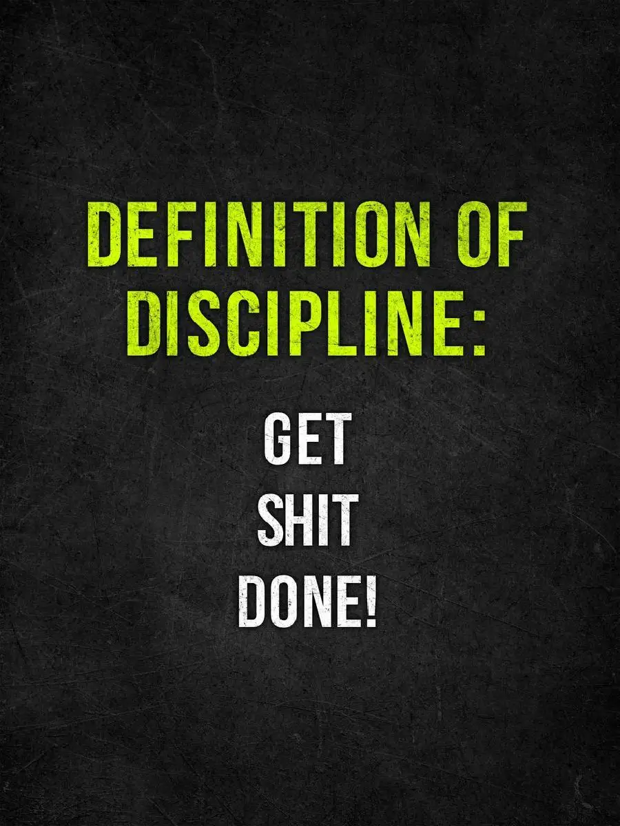 Inspirational Culture Collection  Definition of Discipline Poster Print for Wall Decor Home Decoration Art