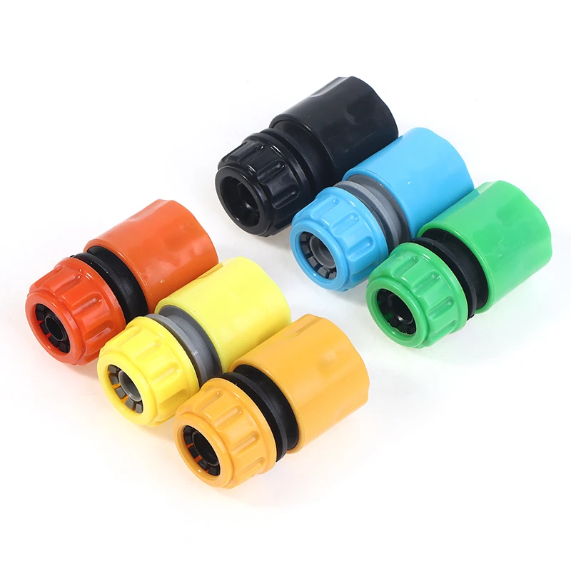 

4Points Water Pipe Fast Connecting Joint Hose Tubing Repair Coupler Garden Irrigation Adapter Quick Water Connector 7Colors 1pc