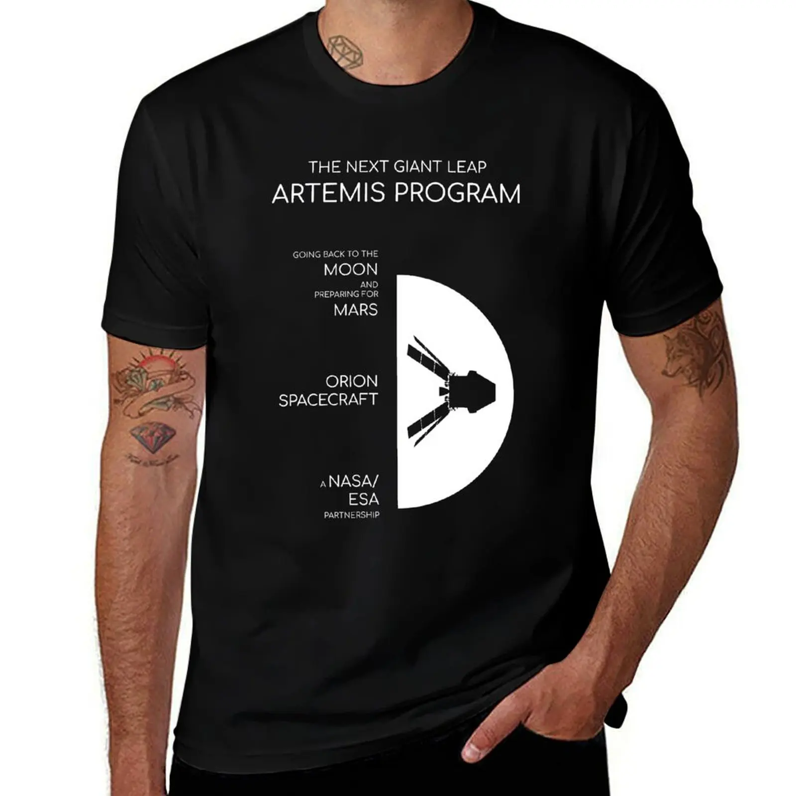 Orion Spacecraft. Artemis Mission. The Next Giant Leap (Pop) T-Shirt anime stuff boys animal print cute tops T-shirt men