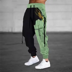 New Wide Leg Men's Sweatpants 3D Print Y2k Pants Man Casual Golf Joggers Long Outdoor Hip Hop Male Loose Trousers Gym Tracksuit