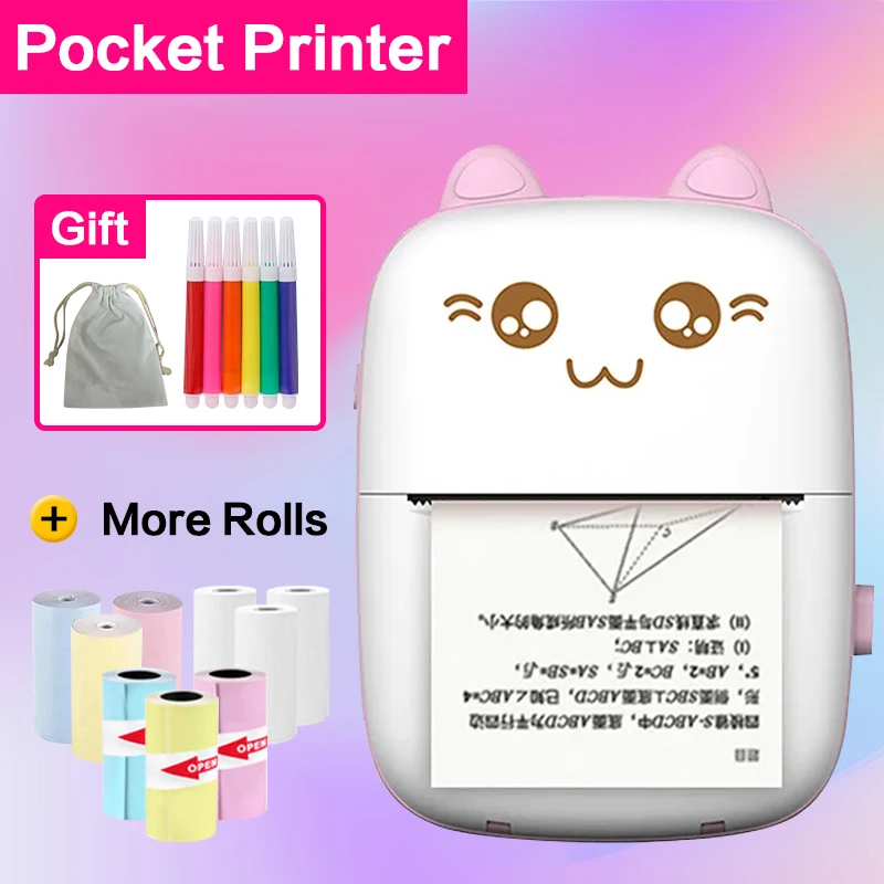 Портативный мини-термопринтер C9 Беспроводная Bluetooth 200 точек на дюйм Качественная печатная машина для коммерческого испо...