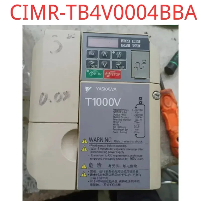 Second-hand test OK  T1000V Inverter CIMR-TB4V0004BBA 0.75KW 380V
