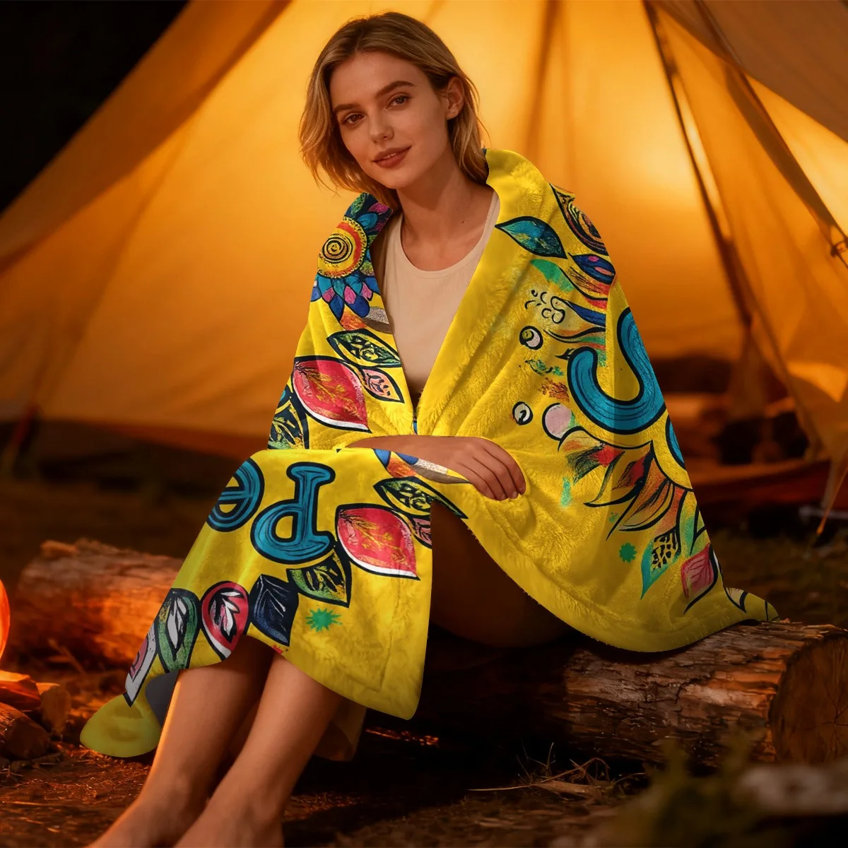 This All-Season Blanket Features a Peace And Love Heart Hippie Soul Design, a Fashionable Flannel Blanket. It Is Popular for Its
