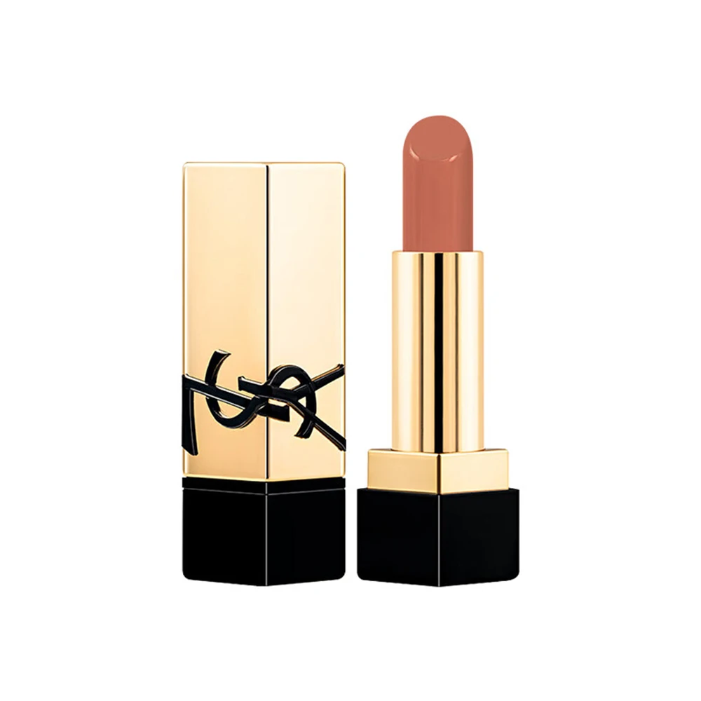 Lápiz Labial Satinado YSL Rouge Pur Couture Mini NM Nu Muse 1.3g, Lápiz Labial Hidratante de Larga Duración con Ceramidas, Cuidado Labial Nutritivo