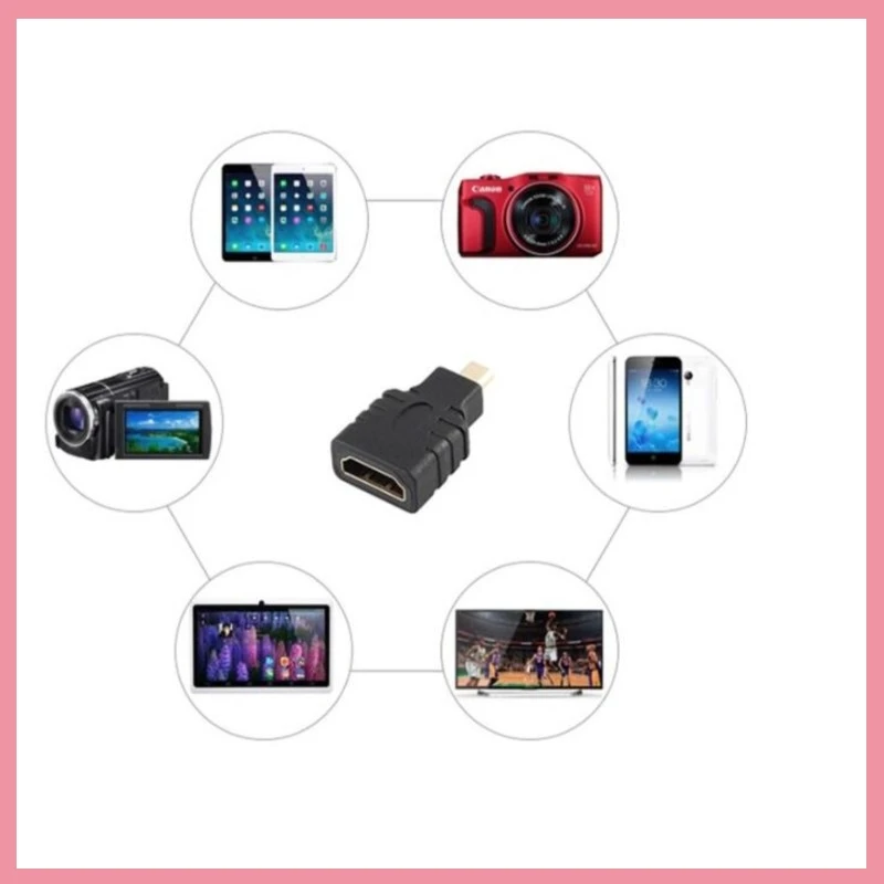 Male to Female Converter Mini HDMI-compatible Connector for HDTV 1080p HD TV Camcorder Micro Extension Cable Adapter B6