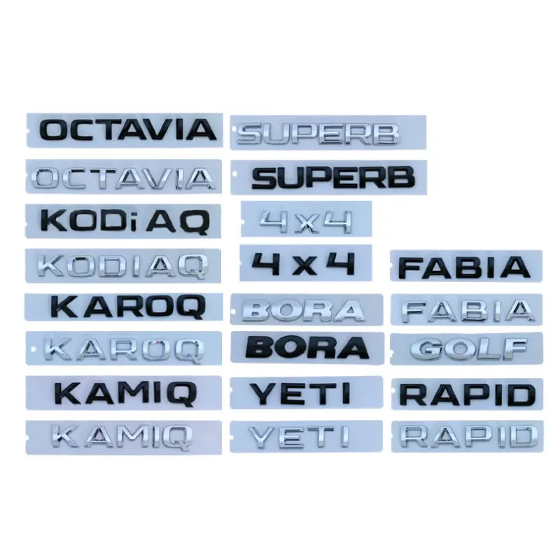 

Octavia FABIA KAMIQ KAROQ KODIAQ RAPID SUPERB YETI SKODA car stickers for Skoda series decoration label refit decal accessories