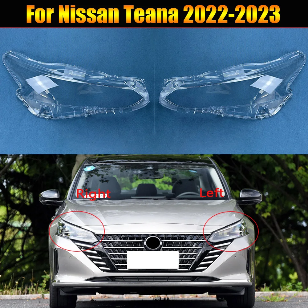 

For Nissan Teana 2022 2023 Car Front Headlight Cover Headlamp Lampshade Lampcover Head Lamp light Covers glass Lens Shell Caps