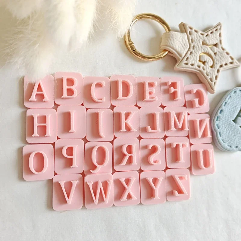 26 Pieces/letter Set 3D Soft Pottery Clay Mold DIY Earring Accessories High-precision Knife Mold Handmade Tools