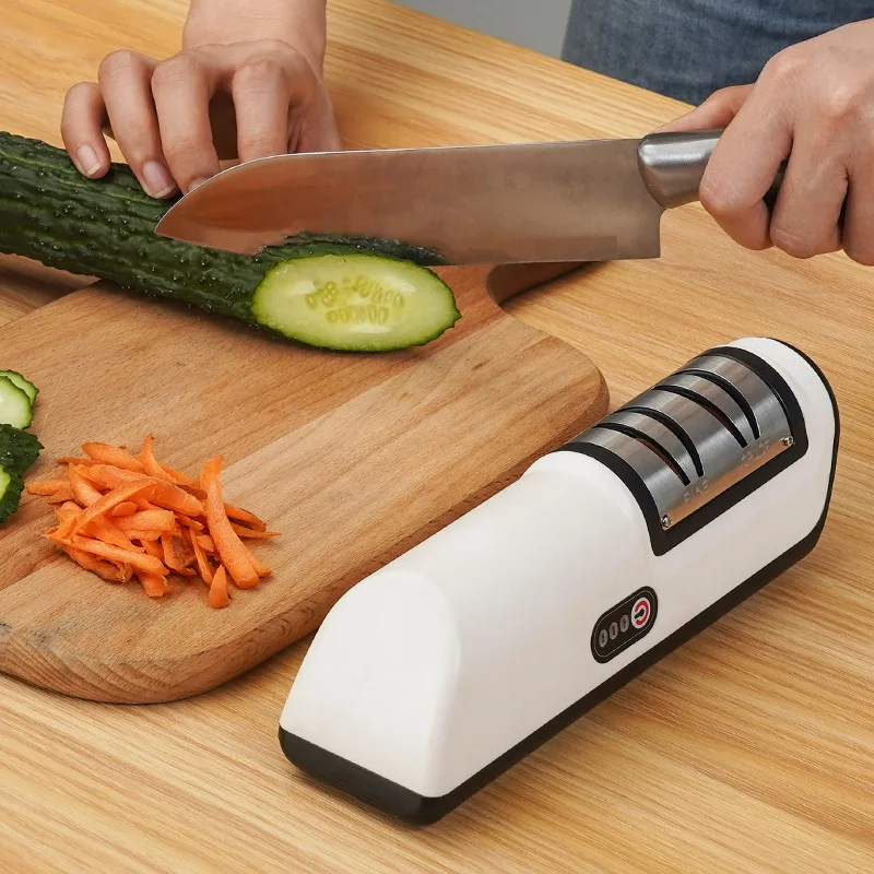 

Hot Portable Electric Knife Sharpener Fully Automatic Rechargeable Home Knife Sharpening Tool Multifunctional Knife Sharpener