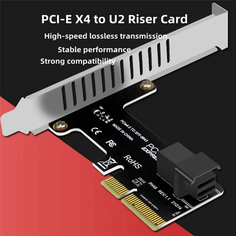 

M51K_Pcie to SFF 8643 4X/8X Adapter Card 2 U.2 Port Card for Nvme SSD