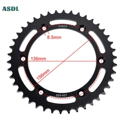 525 42T Motorcycle Rear Sprocket Chain Wheel for Suzuki Road DR650 DR 650 SE-T V W X Y K1-K9 L0-L9 M0 1996-2020 525-42T 42 Tooth