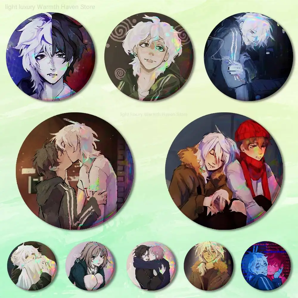 

The P-Promise of H-Hope 58mm 44mm HD Print Brooch Badges Pretty Derby Round Display Brooches Lapel Pins