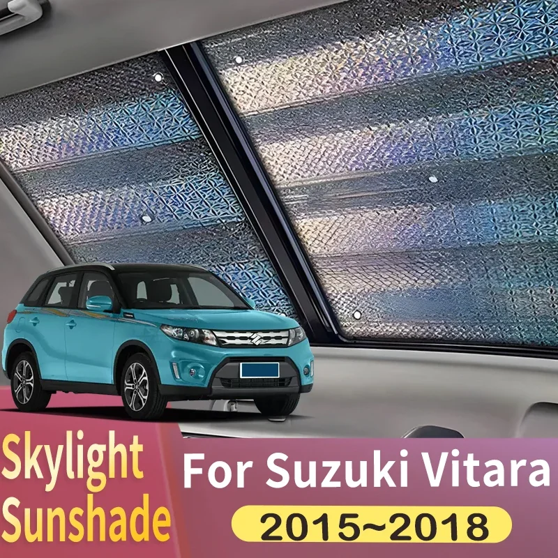 

Солнцезащитный козырек подходит для Suzuki Vitara эскудо 2015 ~ 2018 2016 2017 Автомобильная панорамная крыша 2X тепловой щит оконный козырек с защитой от УФ-лучей