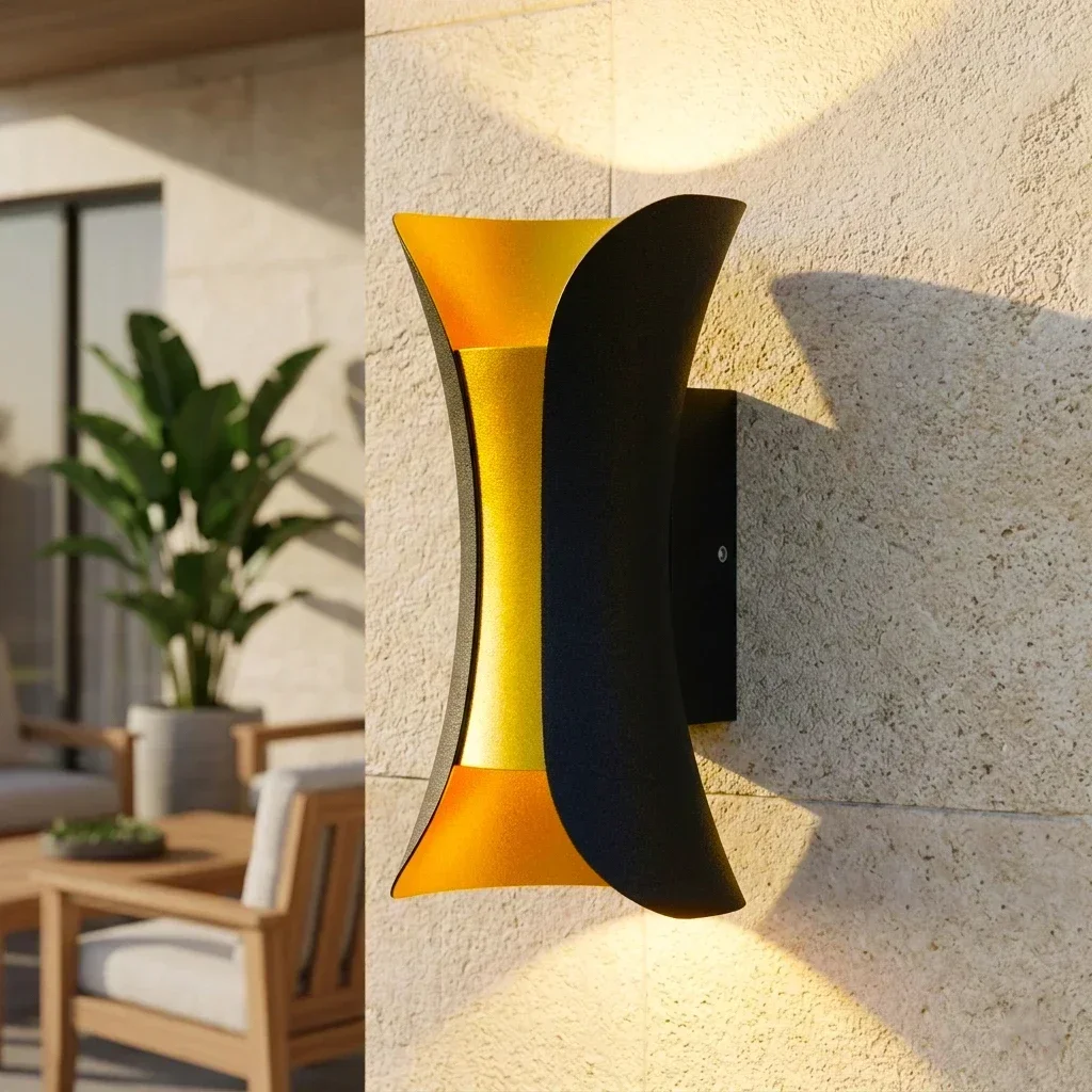 LED Wall Light Outdoor Waterproof IP65 10W Porch Garden Wall Lamp Indoor Bedroom Bedside Decoration Lighting Lamp Black