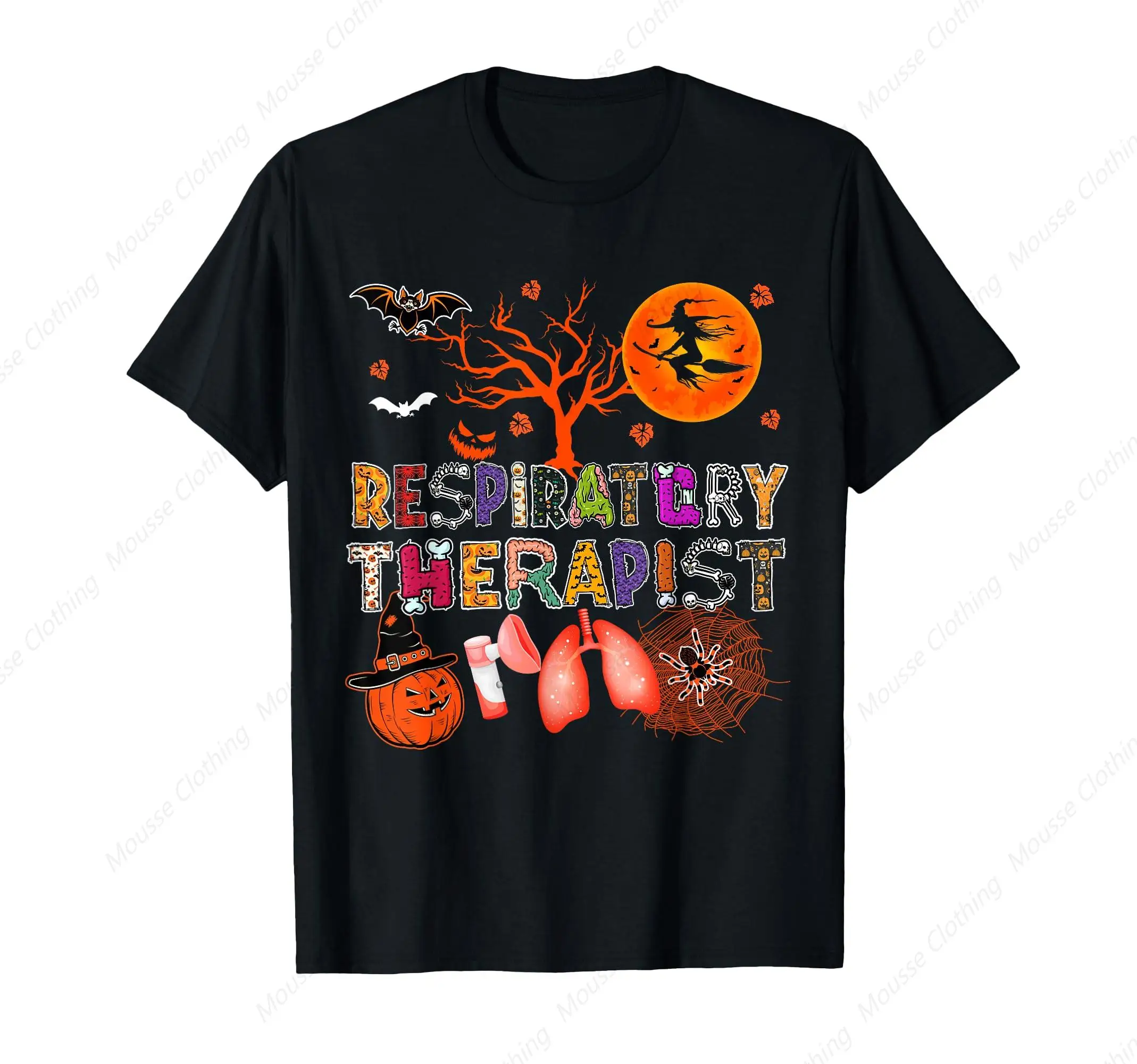 

Respiratory Therapist Halloween Zombie Costume Scary Pumpkin T-Shirt Unisex Adult T Shirt Collection Graphic tee