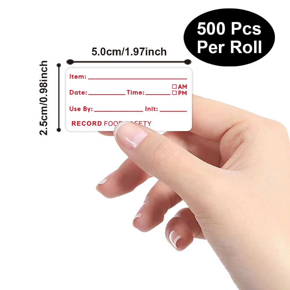 1 Roll Dissolvable Food Storage Labels, Removable Stickers for Kitchen Container Rotation