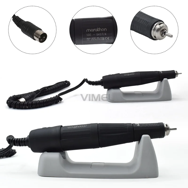 Electric Dental Lab Polishing Micromotor 45000 RPM N8 Micro Motor with SDE SH37LN Handpiece for Professional Use