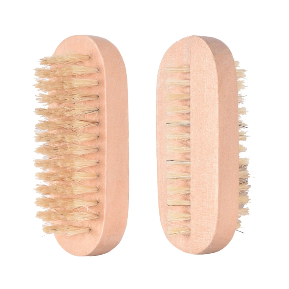 

2pcs Massage Brush Ergonomic Bamboo Shower Tool Nail Brushes Cleaning Body Spa Bathing Scrubber Skin Exfoliator