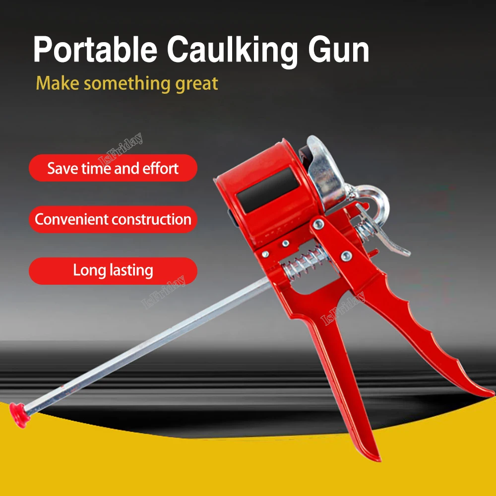 Black Portable Caulking Filling Tool Aluminium Alloy Practical Sealant Caulking Tool Professional Effort Saving for Home Glass