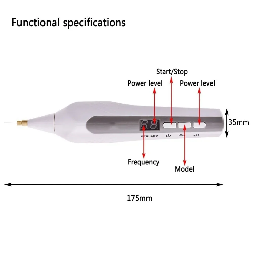 Stylo électrique dissolvant de points noirs pour le lifting de la peau du visage, stylo plasma, 9 niveaux, lifting des barrage, FibroCycldeformle, tache de tatouage, élimination des grains de beauté