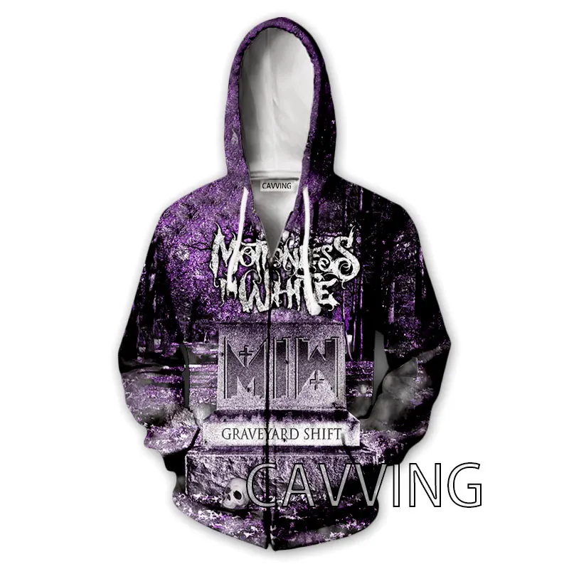 New Fashion 3D Print  Motionless In White  Zipper Hoodies Zip Up Hooded Sweatshirts Harajuku Hoodie Hip Hop Sweatshirts   Z02