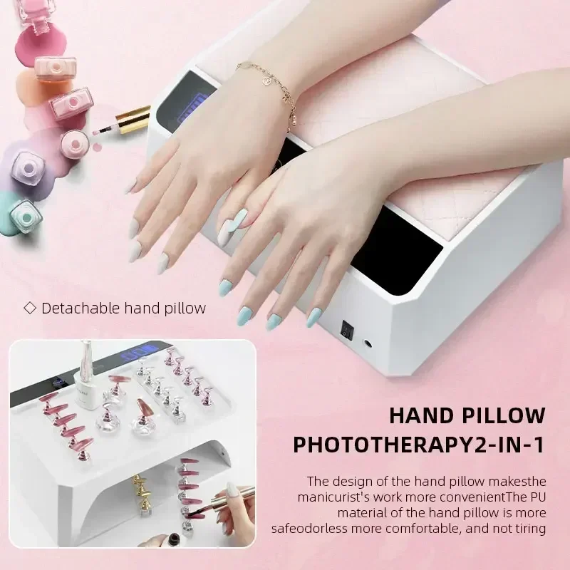 

2 in 1 Rechargeable Nail Lamp with 28800mAh Battery 178W Gel Polish Dryer Cordless Manicure Machine Wireless Nail UV LED Lamp