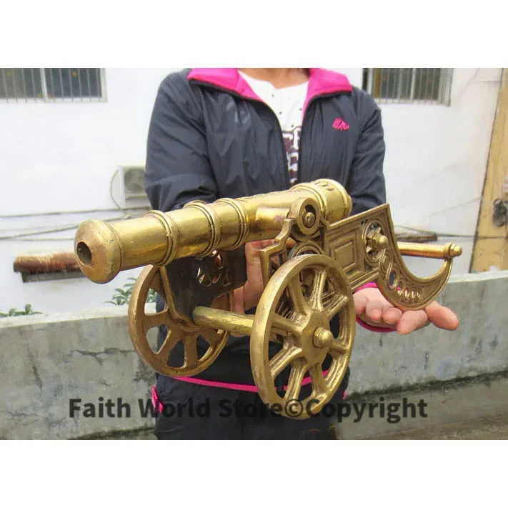 40CM Large TOP COOL efficacious Talisman Money Drawing exorcise evil spirits FENG SHUI Copper cannon artillery FENG SHUI statue view 2