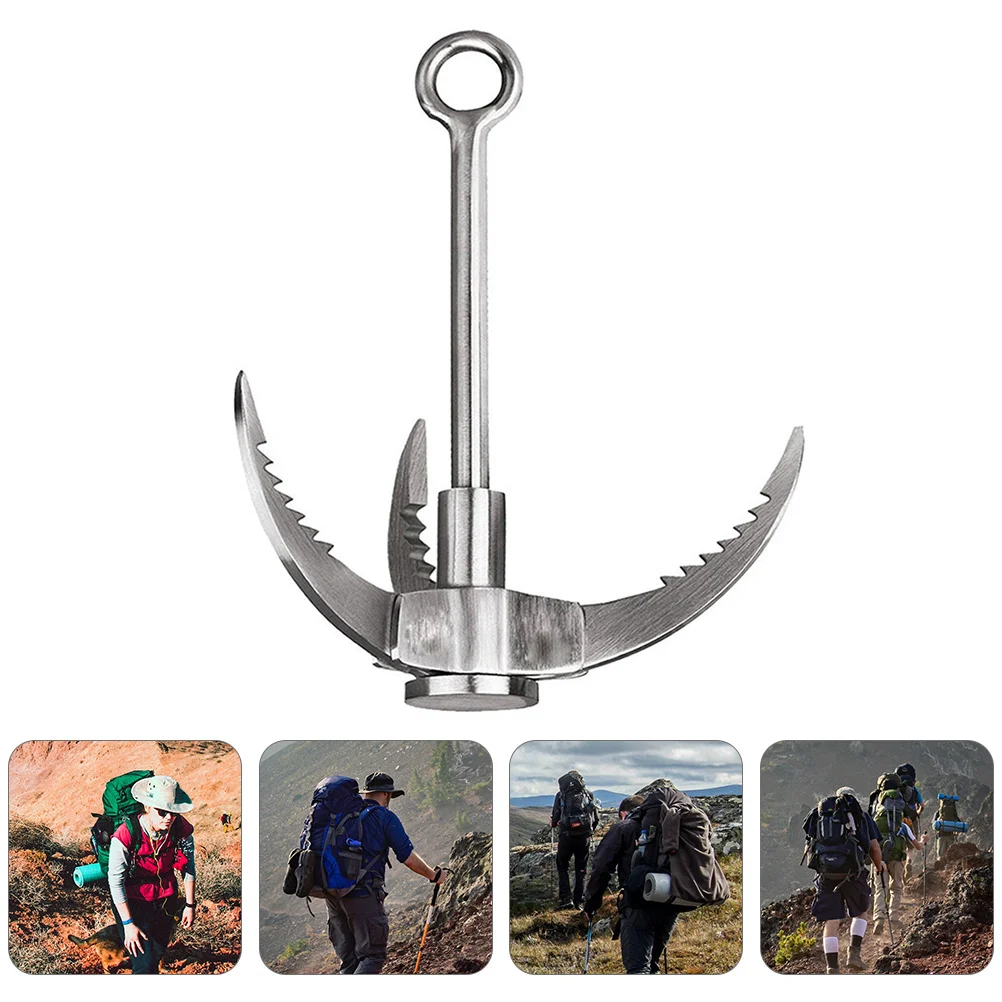 

Grappling Hook Rock Climbing Claw Folding Outdoor Hiking Silver Camping Travel