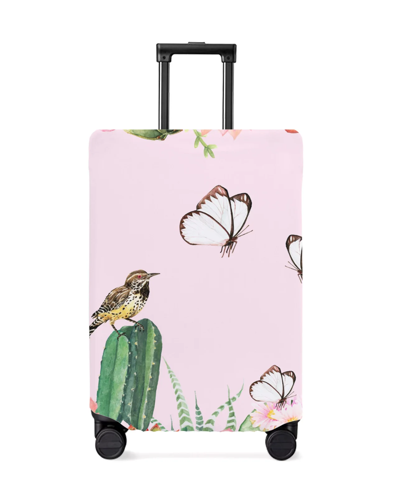 

Butterfly Bird Cactus Flower Spring Travel Luggage Protective Cover Travel Accessories Suitcase Elastic Dust Case Protect Sleeve