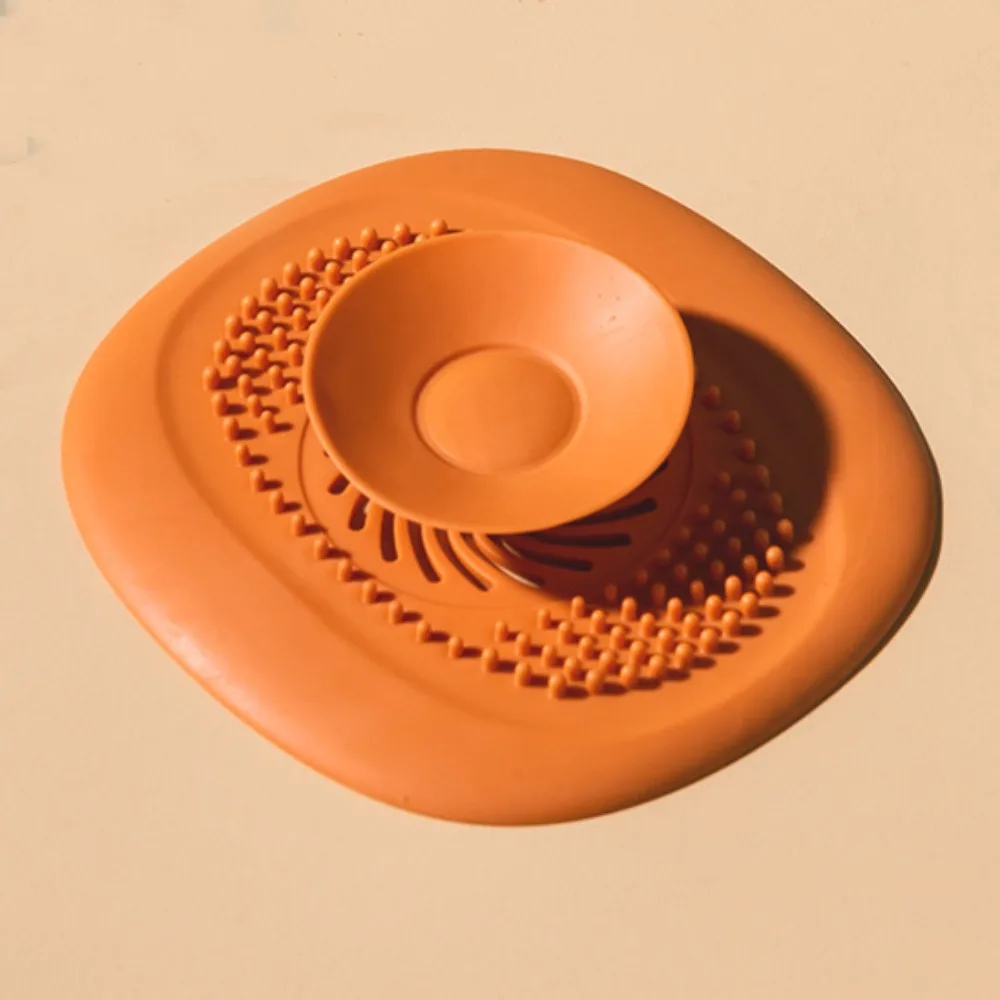 

New TPR Drain Strainer Deodorant Tool Orange Blue Yellow Green Water Stopper Anti-clogging Hair Catcher Kitchen