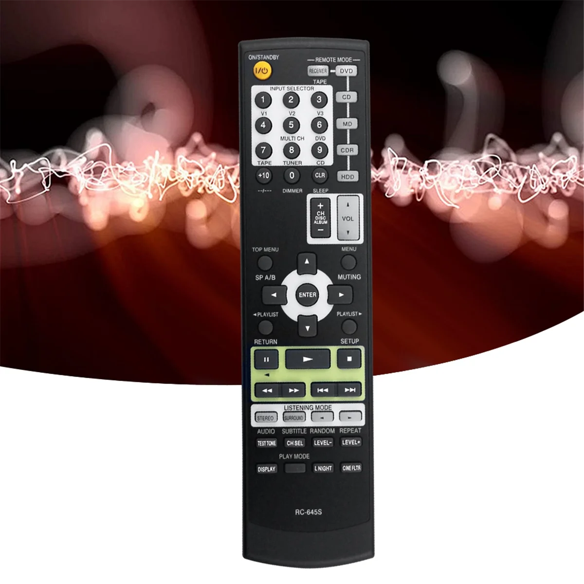 RC-645S Replace Remote Control for Onkyo Home Theater System HT-S4100 TX-SR304 TX-SR304S HT-S4100S HTS4100 TXSR304