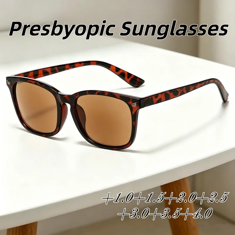 

New Large Frame High-definition Presbyopia Sunglasses Fashionable Retro High-quality Anti Blue Light Reading Glasses Women Men