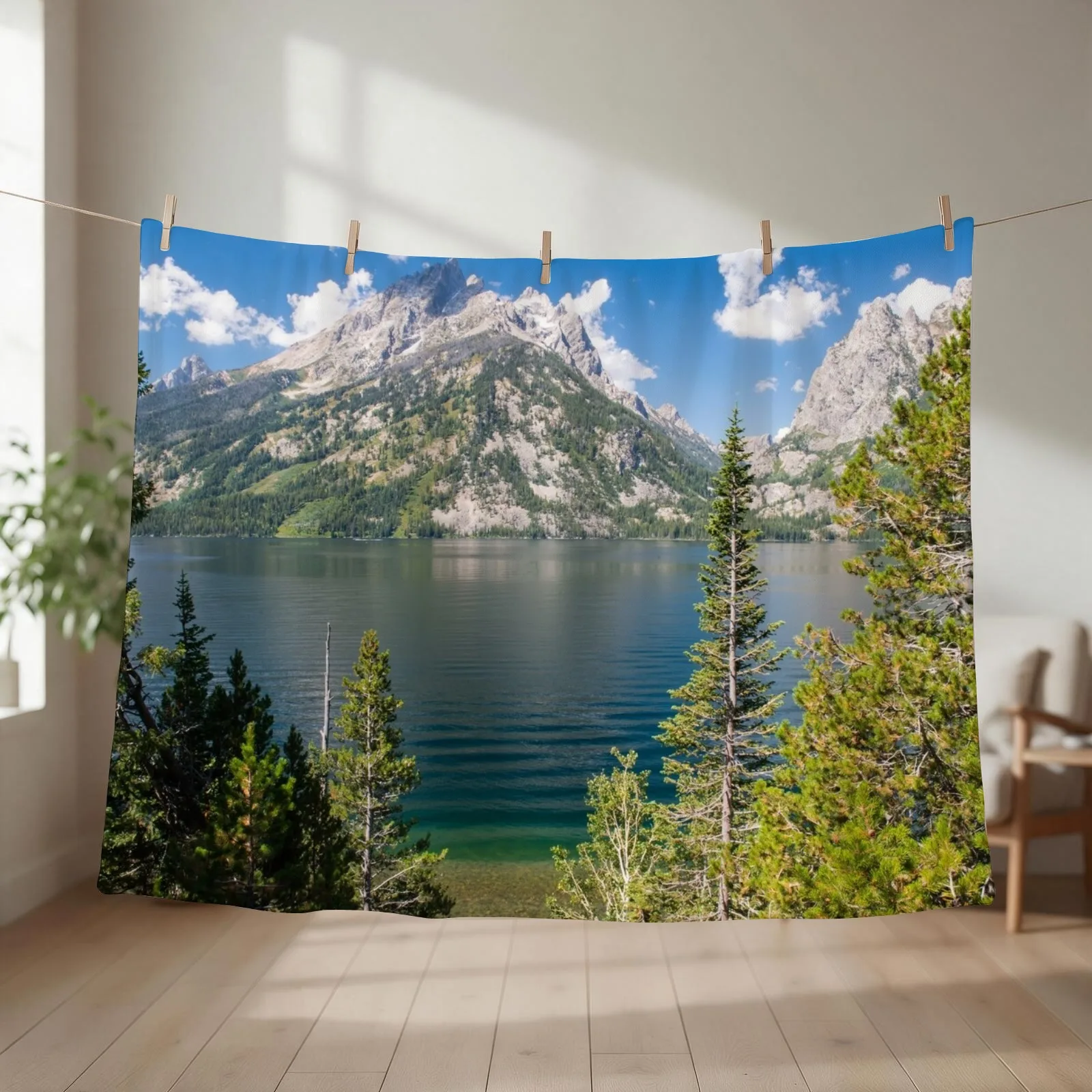Jenny Lake, Grand Teton National Park Wyoming Throw Blanket For Baby Beautifuls Blankets For Sofas Soft Plush Plaid Blankets