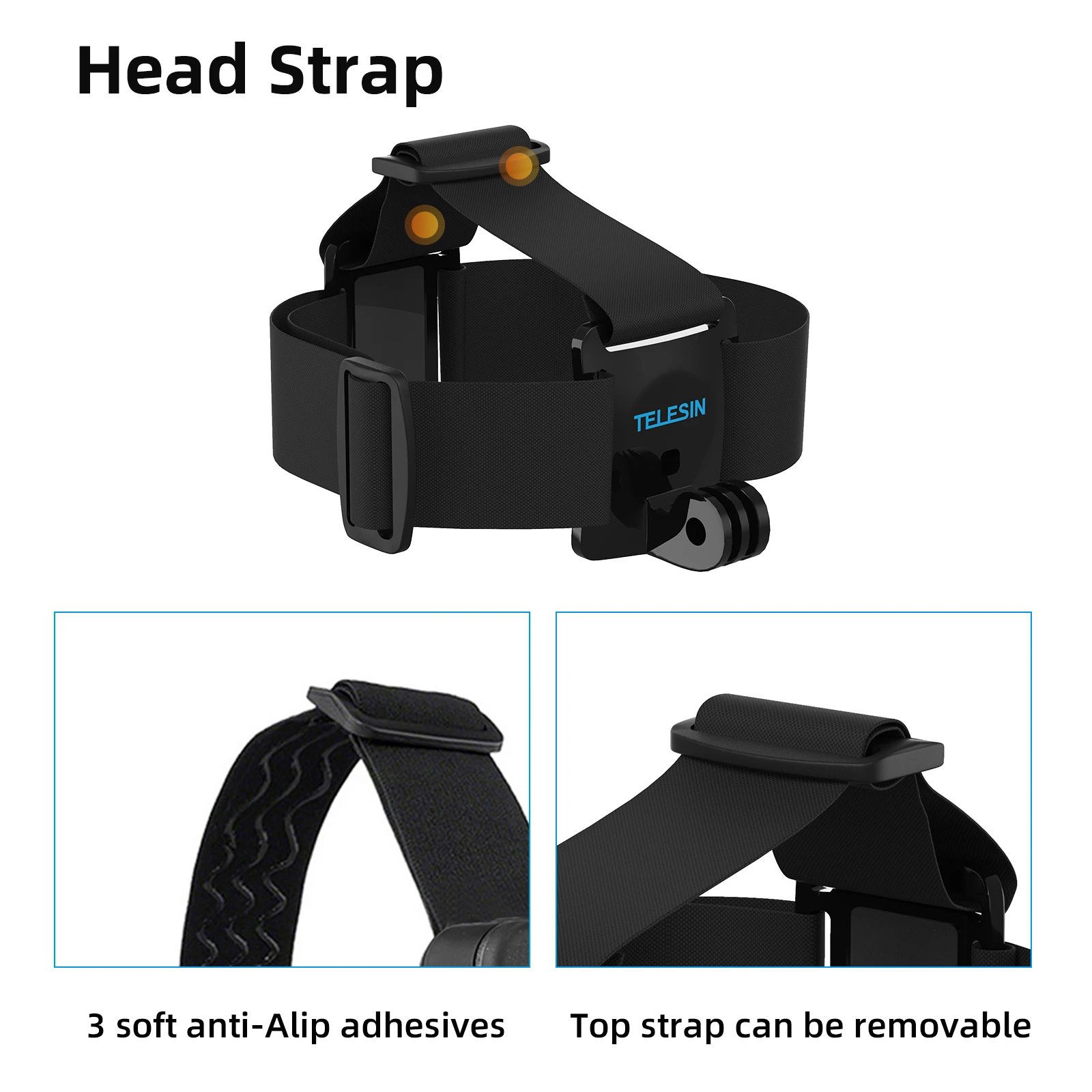 TELESIN Chest Belt Head Strap Mount Action camera mount for GoPro Hero 13 12 11 10 9 Insta360 DJI Osmo Action Camera Accessories