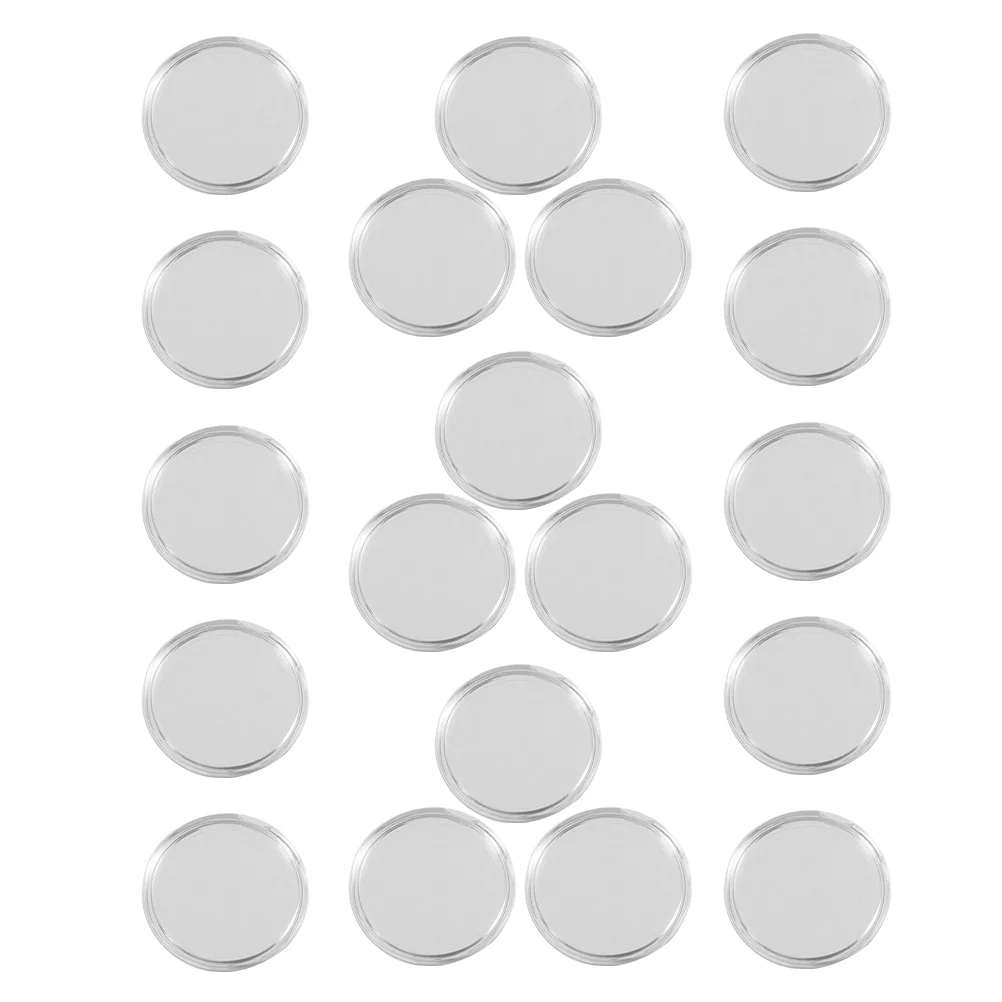 80Pcs Clear Coin Storage Containers Transparent Plastic Capsules Crescent Opening for Easy Access Collecting Supplies