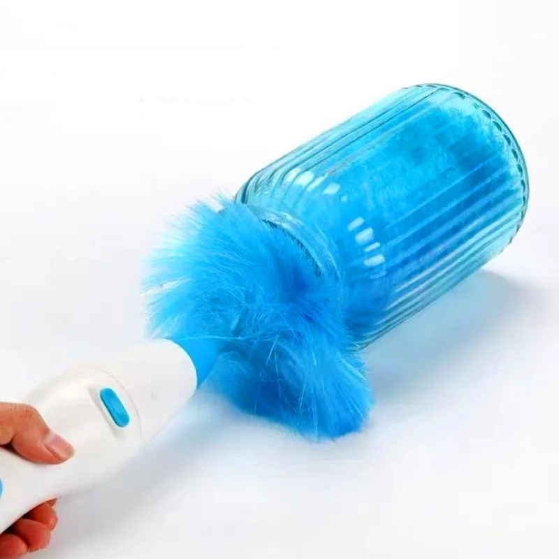 Electric Rotating Chicken Feather Duster Brush Household Cleaning Brush Cleaning Dust Hair Blinds House Furniture Cleaning Tools