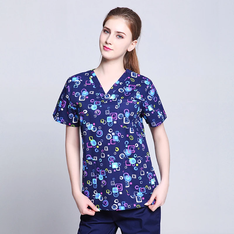 Scrub tops Uniform V-Neck Hospital Beauty scrubs Medical Surgical Gown Pharmacy Healthcare Work Wear Unisex Mens Scrub Soft view 5