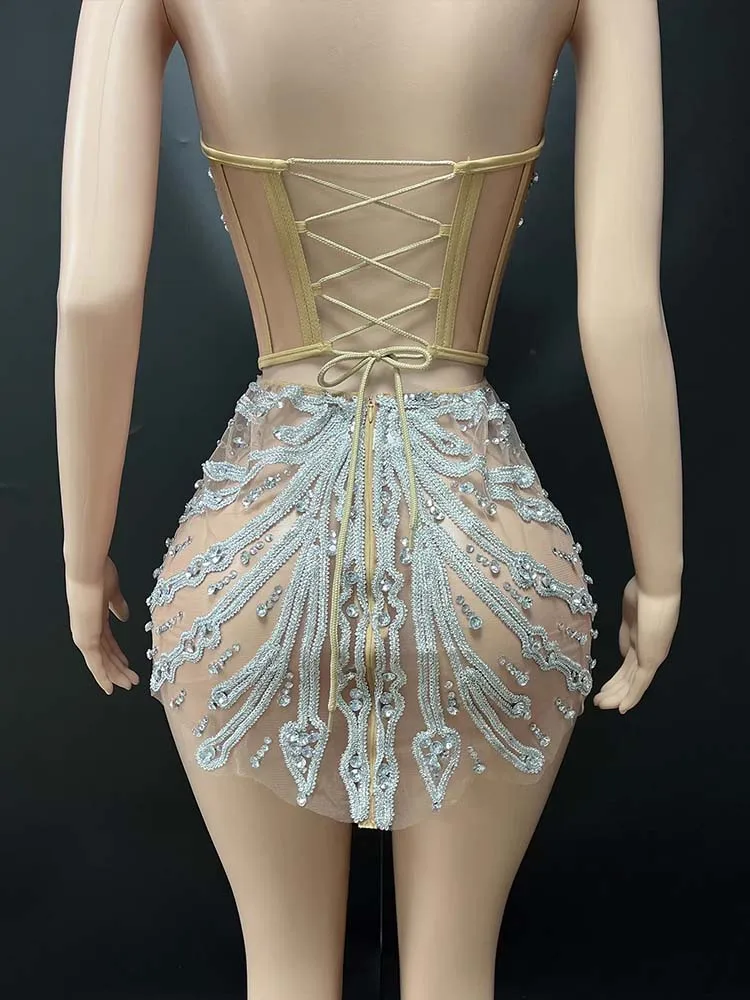 Alta qualidade estampagem quente sexy peito envolto vestido 2025 nova moda roupas femininas personalizadas