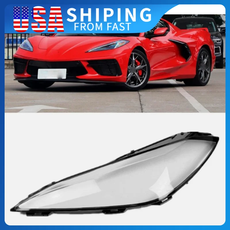 

﻿ Крышка фары, абажур, стекло для Corvette C8 2020-2025, корпус автомобильной фары, сменная крышка фары