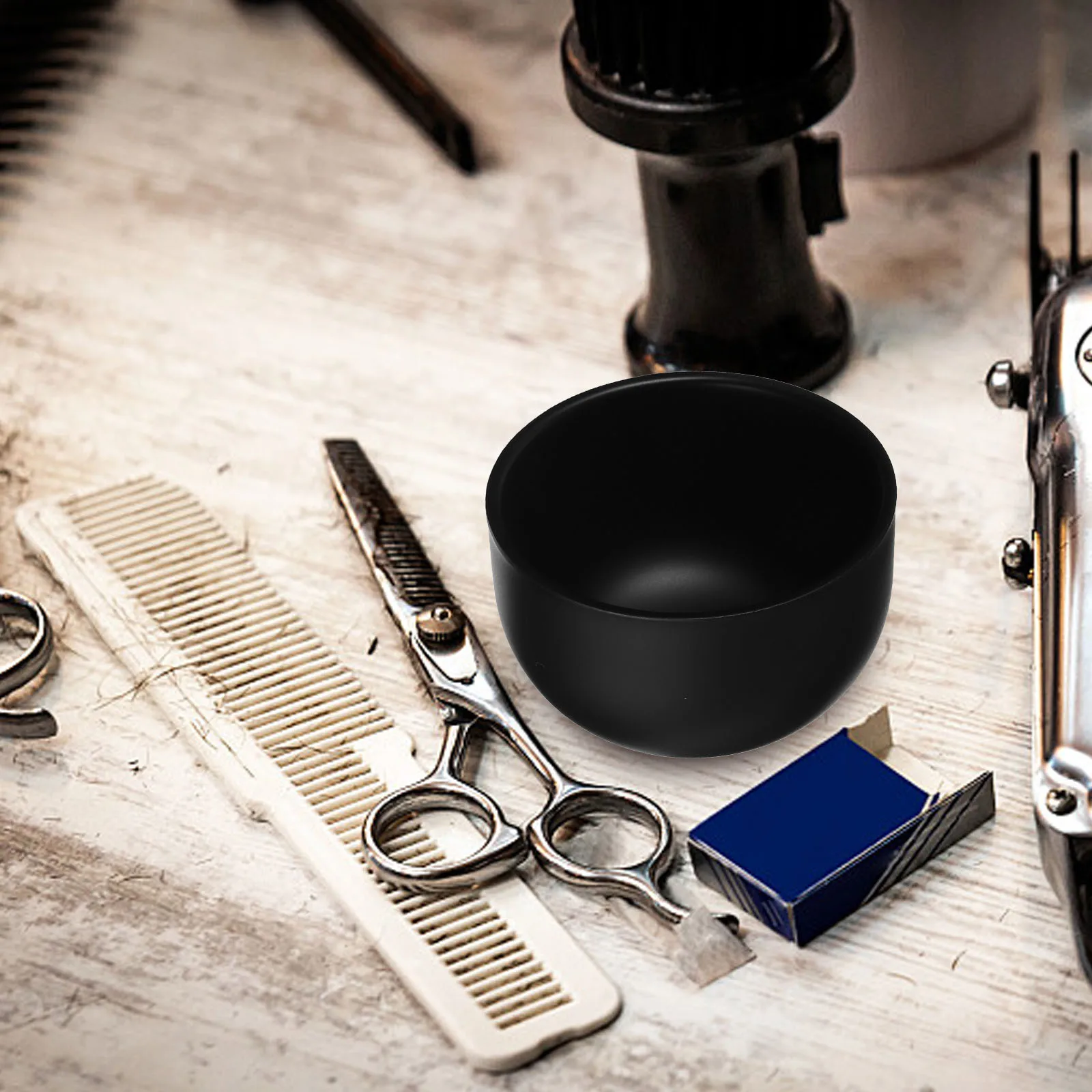 

Stainless Steel Shaving Bowl Black Double Layer Design Men Soap Mug Lathering Bowl Durable Unbreakable Metal Utensil