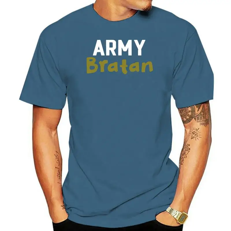 New Style Army Bratan Lustiger Russen Spruch T Shirt Men Cotton Men's Tee Shirt 2022 Short Sleeve